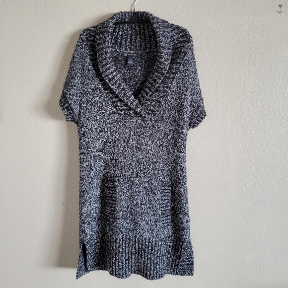 Cowl Neck Knit Kangaroo Pocket Mini Dress Size  L - Picture 13 of 15